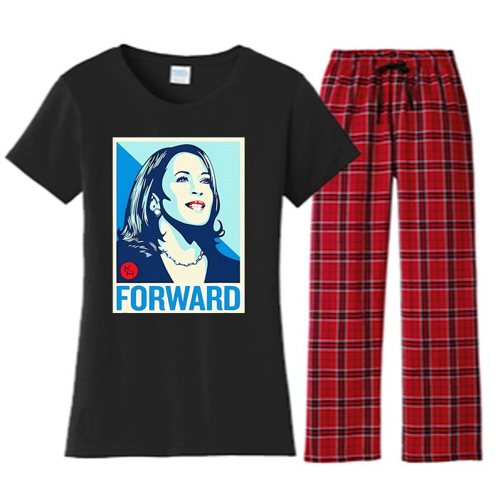 Shepard Fairey Kamala Harris Forward Women's Flannel Pajama Set