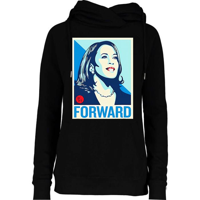 Shepard Fairey Kamala Harris Forward Womens Funnel Neck Pullover Hood