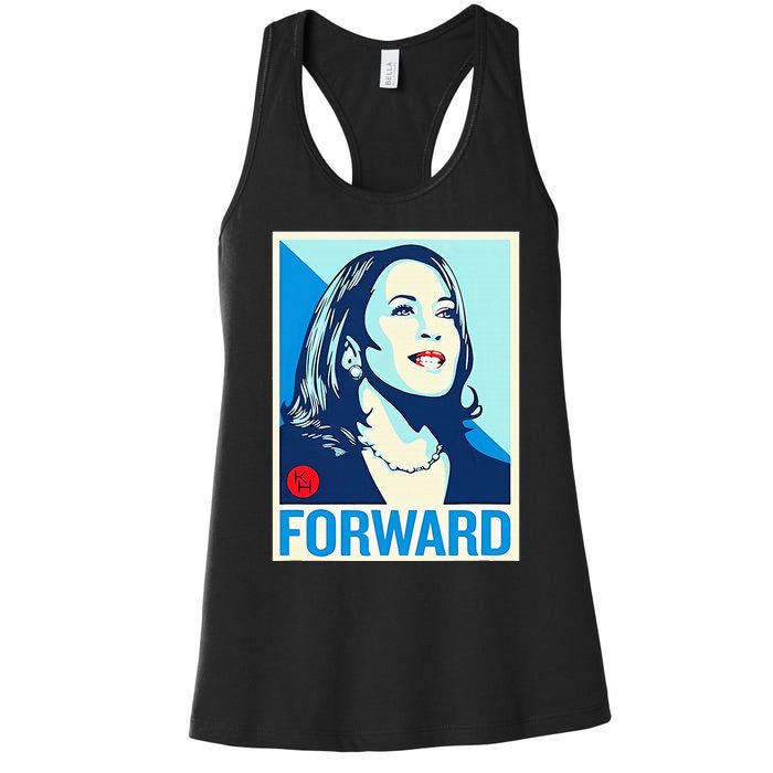 Shepard Fairey Kamala Harris Forward Women's Racerback Tank