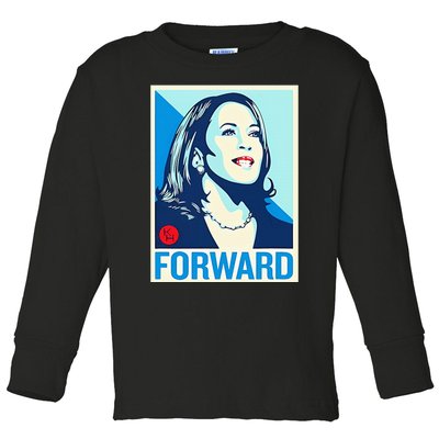 Shepard Fairey Kamala Harris Forward Toddler Long Sleeve Shirt