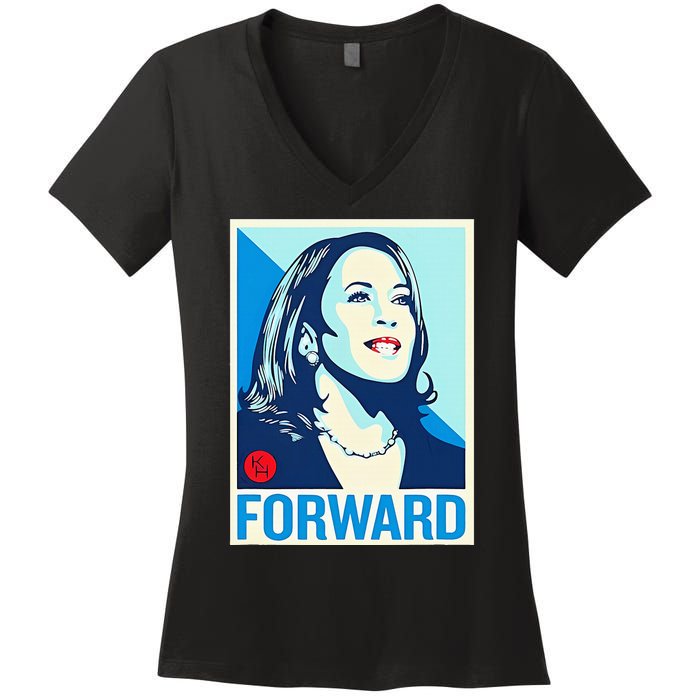 Shepard Fairey Kamala Harris Forward Women's V-Neck T-Shirt