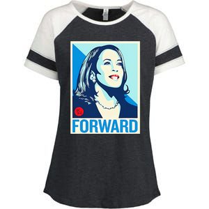 Shepard Fairey Kamala Harris Forward Enza Ladies Jersey Colorblock Tee