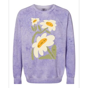 Subtle Flower Kamala Harris Boho Floral Colorblast Crewneck Sweatshirt