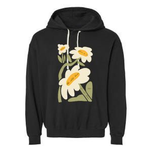 Subtle Flower Kamala Harris Boho Floral Garment-Dyed Fleece Hoodie