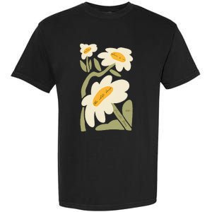 Subtle Flower Kamala Harris Boho Floral Garment-Dyed Heavyweight T-Shirt