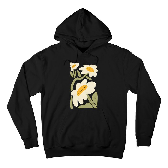 Subtle Flower Kamala Harris Boho Floral Hoodie