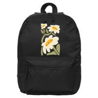 Subtle Flower Kamala Harris Boho Floral 16 in Basic Backpack