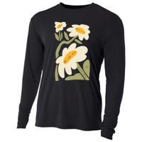 Subtle Flower Kamala Harris Boho Floral Cooling Performance Long Sleeve Crew