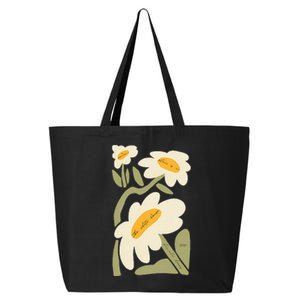 Subtle Flower Kamala Harris Boho Floral 25L Jumbo Tote