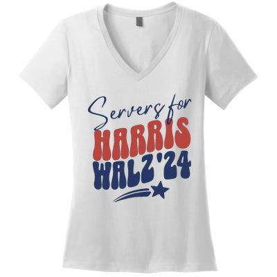 Servers For Kamala Harris Women's V-Neck T-Shirt