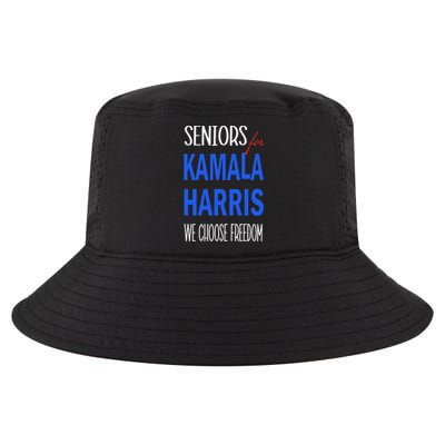 Seniors For Kamala Harris 2024 We Choose Freedom Cool Comfort Performance Bucket Hat