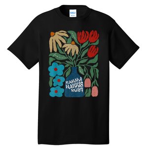 Subtle Flower Kamala Harris Boho Floral Tall T-Shirt