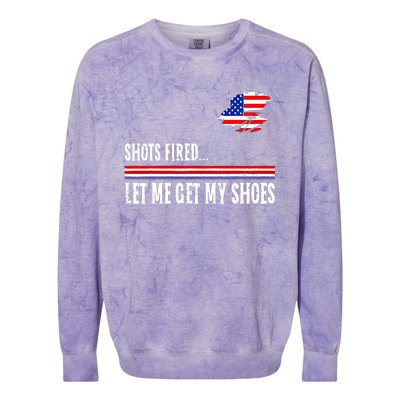 Shots Fired Let Me Get My Shoes Colorblast Crewneck Sweatshirt