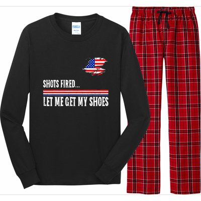 Shots Fired Let Me Get My Shoes Long Sleeve Pajama Set