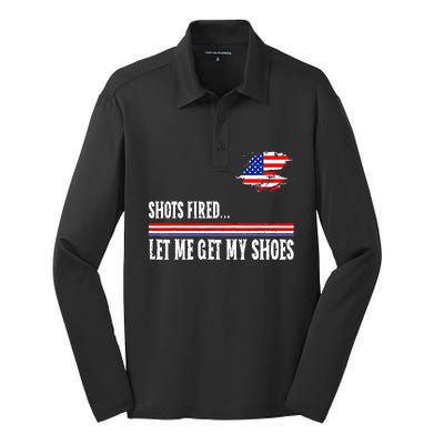 Shots Fired Let Me Get My Shoes Silk Touch Performance Long Sleeve Polo