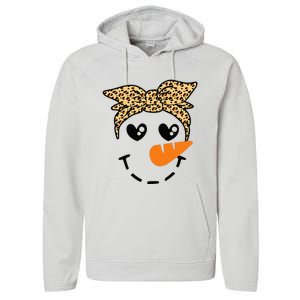 Snowman Face Leopard Headband Christmas Xmas Party Performance Fleece Hoodie