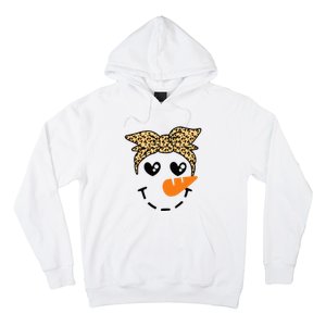 Snowman Face Leopard Headband Christmas Xmas Party Hoodie