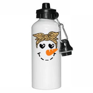 Snowman Face Leopard Headband Christmas Xmas Party Aluminum Water Bottle