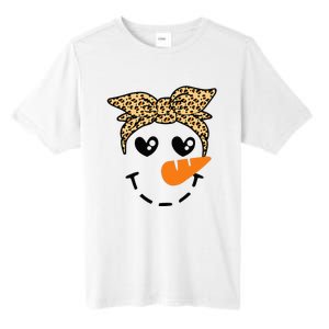 Snowman Face Leopard Headband Christmas Xmas Party Tall Fusion ChromaSoft Performance T-Shirt