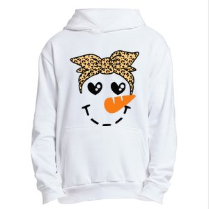 Snowman Face Leopard Headband Christmas Xmas Party Urban Pullover Hoodie