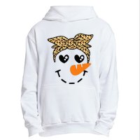 Snowman Face Leopard Headband Christmas Xmas Party Urban Pullover Hoodie