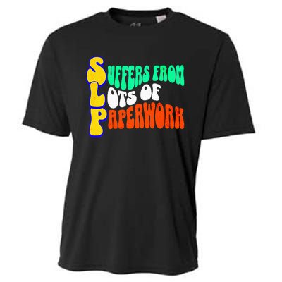 Suffers From Lots Of Paperwork Funny Slp Cooling Performance Crew T-Shirt