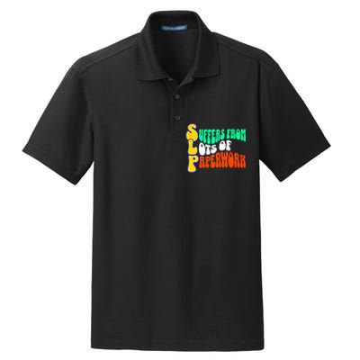 Suffers From Lots Of Paperwork Funny Slp Dry Zone Grid Polo