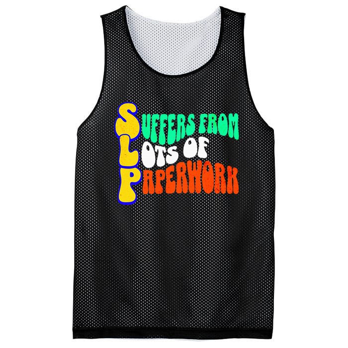 Suffers From Lots Of Paperwork Funny Slp Mesh Reversible Basketball Jersey Tank