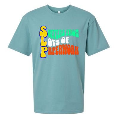 Suffers From Lots Of Paperwork Funny Slp Sueded Cloud Jersey T-Shirt