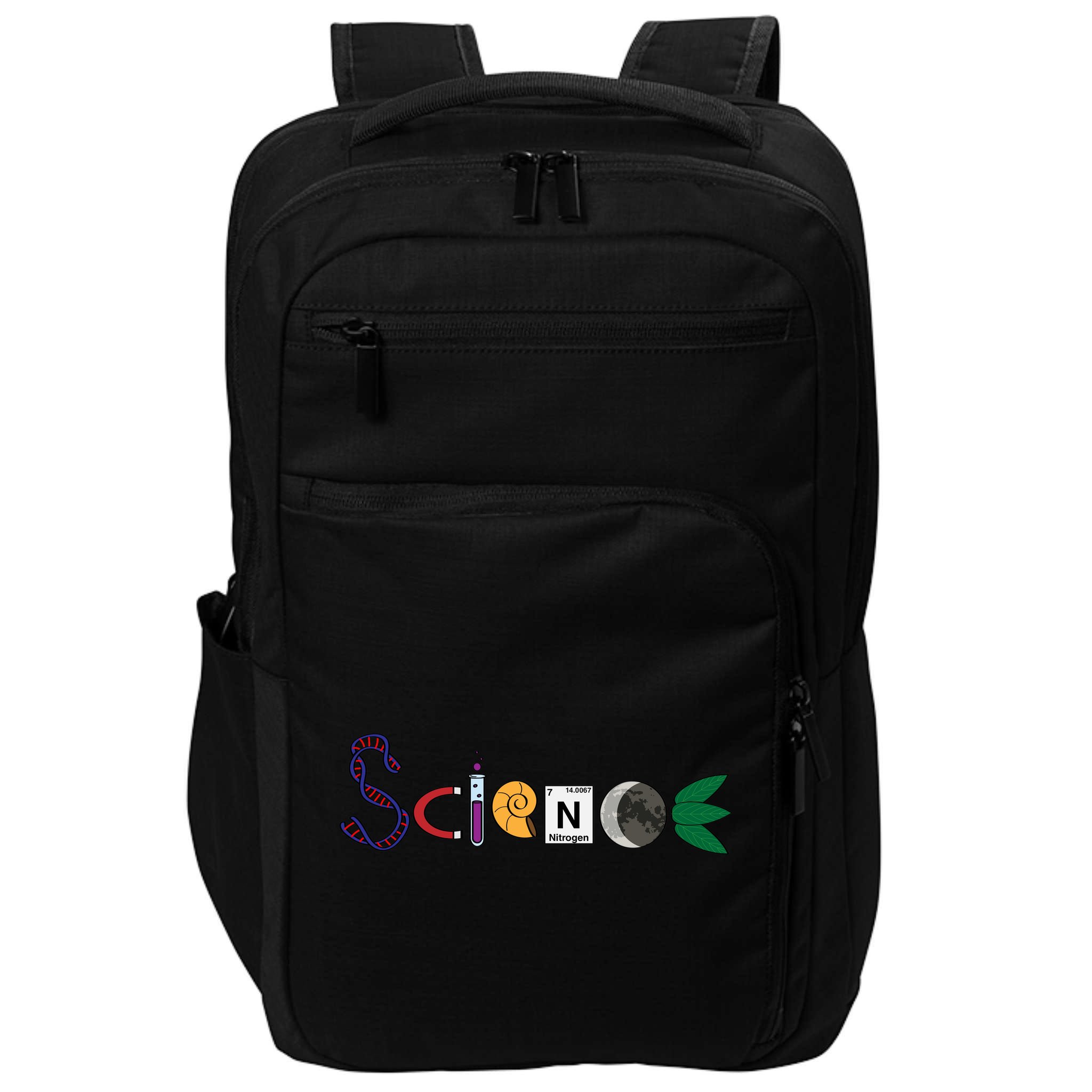 Science Funny Logo Impact Tech Backpack