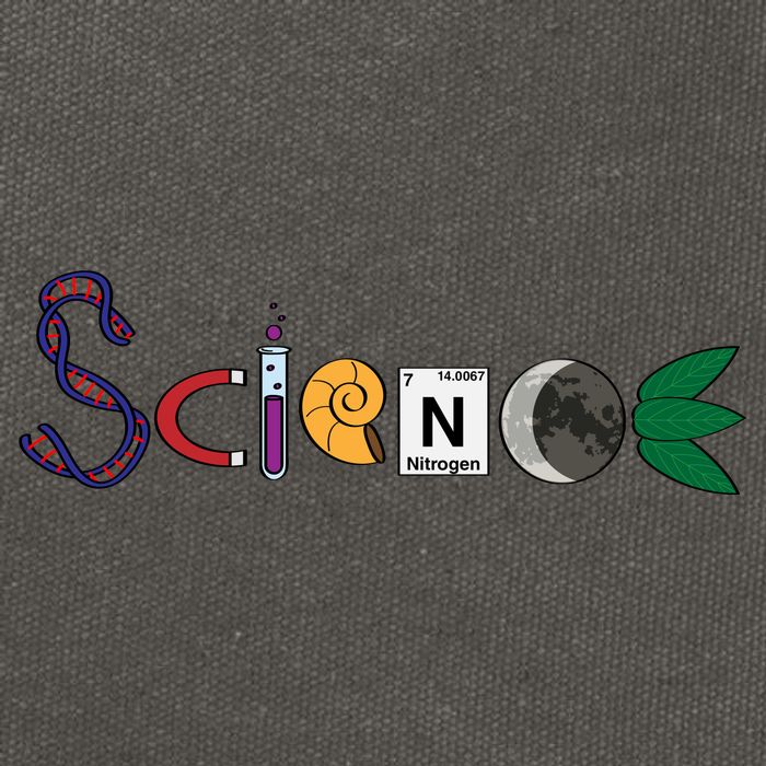 Science Funny Logo Cotton Canvas Backpack