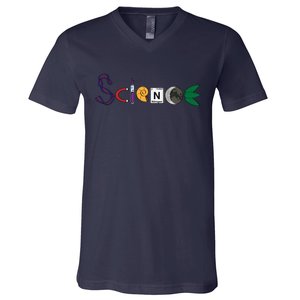 Science Funny Logo V-Neck T-Shirt