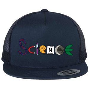 Science Funny Logo Flat Bill Trucker Hat