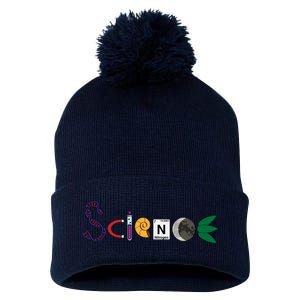 Science Funny Logo Pom Pom 12in Knit Beanie