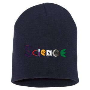 Science Funny Logo Short Acrylic Beanie