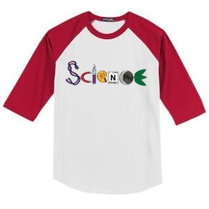 Science Funny Logo Kids Colorblock Raglan Jersey