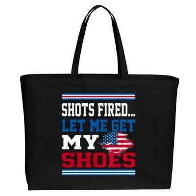 Shots Fired Let Me Get My Shoes Cotton Canvas Jumbo Tote