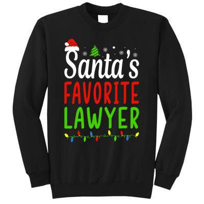 Santas Favorite Lawyer Funny Christmas Santa Hat Light Sweatshirt