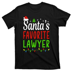 Santas Favorite Lawyer Funny Christmas Santa Hat Light T-Shirt