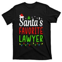 Santas Favorite Lawyer Funny Christmas Santa Hat Light T-Shirt