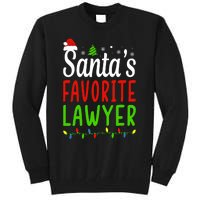 Santas Favorite Lawyer Funny Christmas Santa Hat Light Tall Sweatshirt