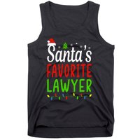 Santas Favorite Lawyer Funny Christmas Santa Hat Light Tank Top