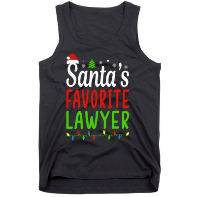 Santas Favorite Lawyer Funny Christmas Santa Hat Light Tank Top