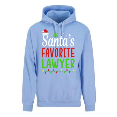 Santas Favorite Lawyer Funny Christmas Santa Hat Light Unisex Surf Hoodie