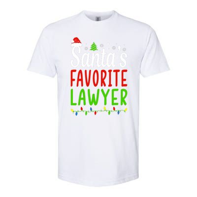 Santas Favorite Lawyer Funny Christmas Santa Hat Light Softstyle CVC T-Shirt