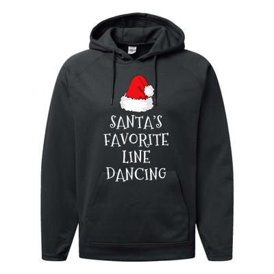 SantaS Favorite Line Dancer Funny Hat Christmas Dancing Performance Fleece Hoodie