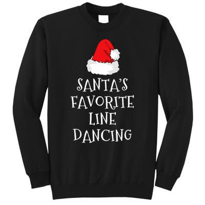 SantaS Favorite Line Dancer Funny Hat Christmas Dancing Sweatshirt