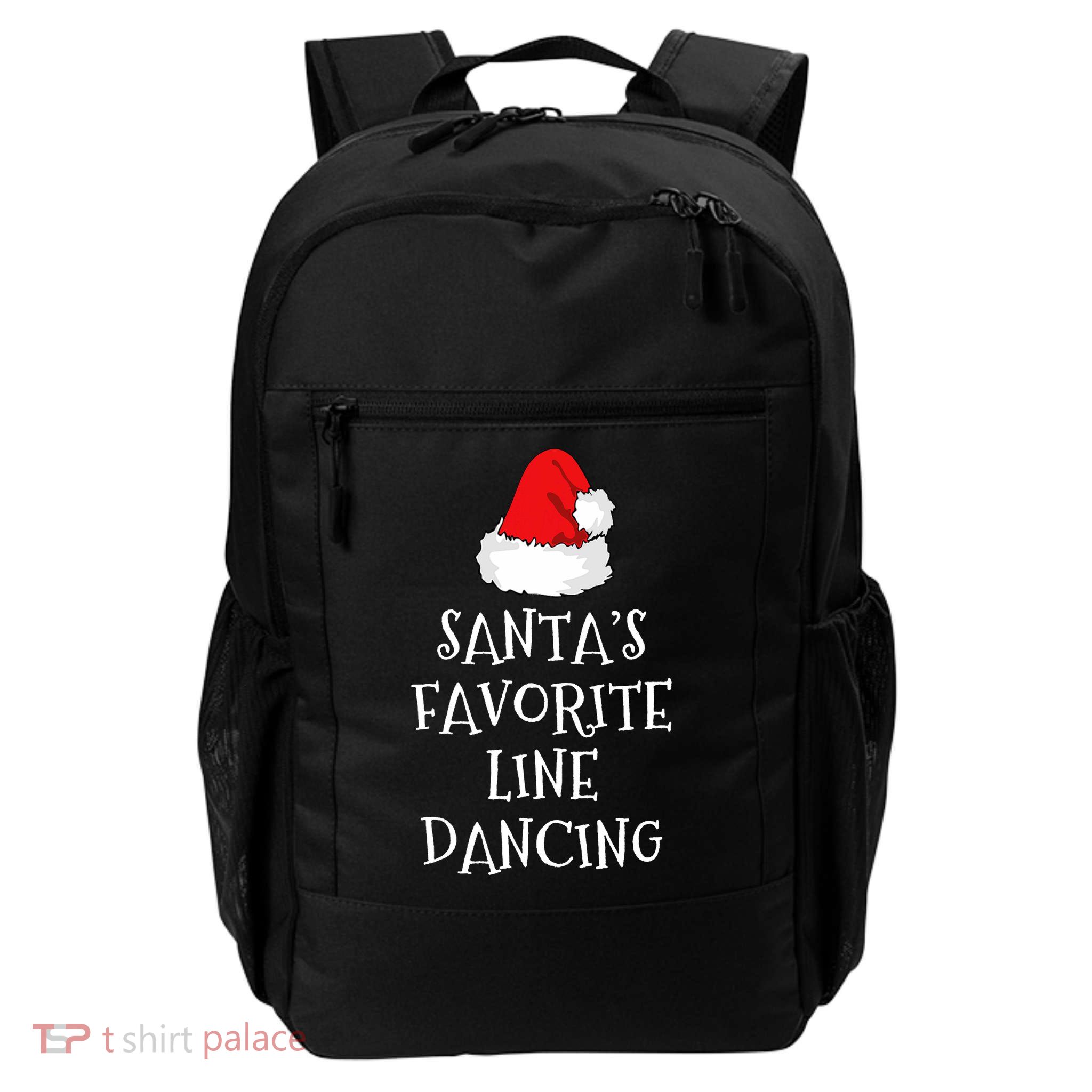 SantaS Favorite Line Dancer Funny Hat Christmas Dancing Daily Commute Backpack