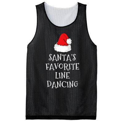 SantaS Favorite Line Dancer Funny Hat Christmas Dancing Mesh Reversible Basketball Jersey Tank