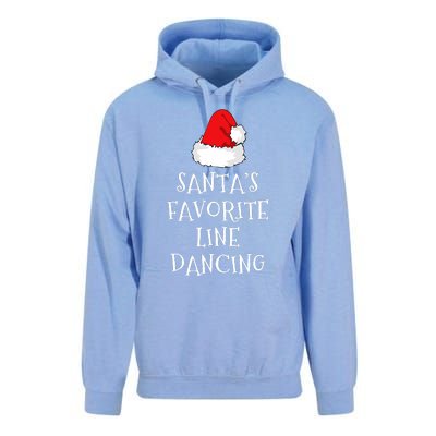 SantaS Favorite Line Dancer Funny Hat Christmas Dancing Unisex Surf Hoodie